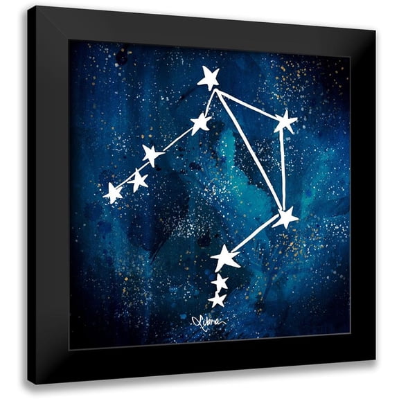 Papa, Kat 20x20 Black Modern Framed Museum Art Print Titled - Libra