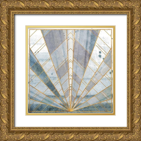 Papa, Kat 20x20 Gold Ornate Wood Framed with Double Matting Museum Art Print Titled - Deco Square II