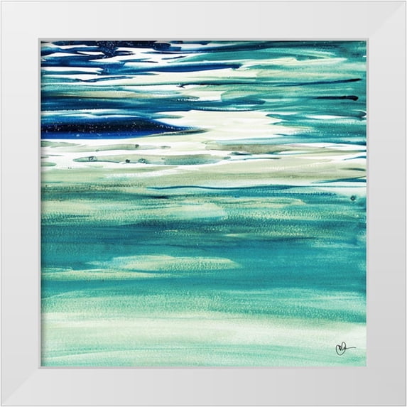 Papa, Kat 20x20 White Modern Wood Framed Museum Art Print Titled - Blue Color Study II