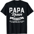thumbnail image 1 of Papa Knows Everything Shirt 60th Gift Funny Father's Day T-Shirt, 1 of 4