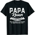 thumbnail image 1 of Papa Knows Everything Shirt 60th Gift Funny Father's Day T-Shirt, 1 of 3