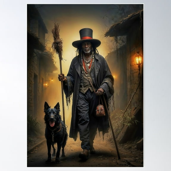 Papa Legba Poster Wall Art, Modern Wall Decor For Living Room Bedroom, 8x12 UNFRAMED