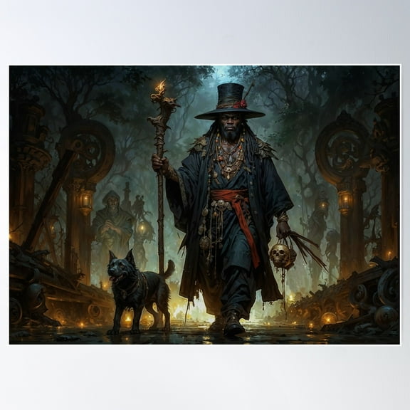 Papa Legba Poster Wall Art, Modern Wall Decor For Living Room Bedroom, 8x12 UNFRAMED
