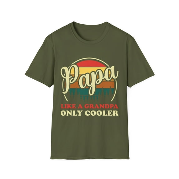 Papa Like a Grandpa Only Cooler Funny Pops Novelty Art