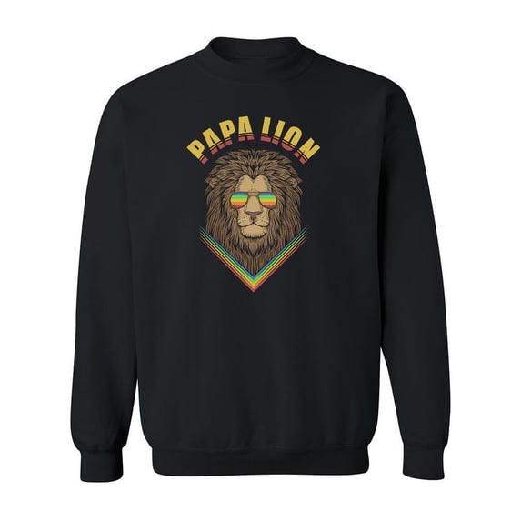 Papa Lion Slogan Sweatshirt Men -Image by Shutterstock, Male XX-Large