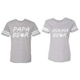 thumbnail image 1 of Papa Mama Bear Matching Couple Cotton Jerseys (Men Heather / Women Heather) (Men M / Women L), 1 of 3