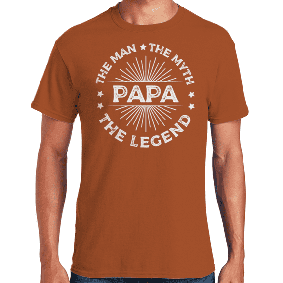 Papa Man Myth Legend Father's Day Men's Graphic T-Shirt Gift for Dads