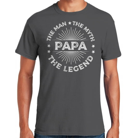 Papa Man Myth Legend Father's Day Men's Graphic T-Shirt Gift for Dads