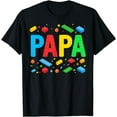 thumbnail image 1 of Papa Master Builder Building Bricks Blocks Family Matching T-Shirt, 1 of 3