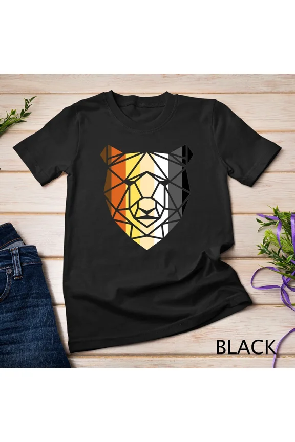 Papa Mens Pride Month Geometric Bear Unisex Tshirt