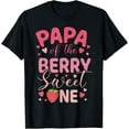 thumbnail image 1 of Papa Of The Berry Sweet One Strawberry First Birthday T-Shirt, 1 of 4