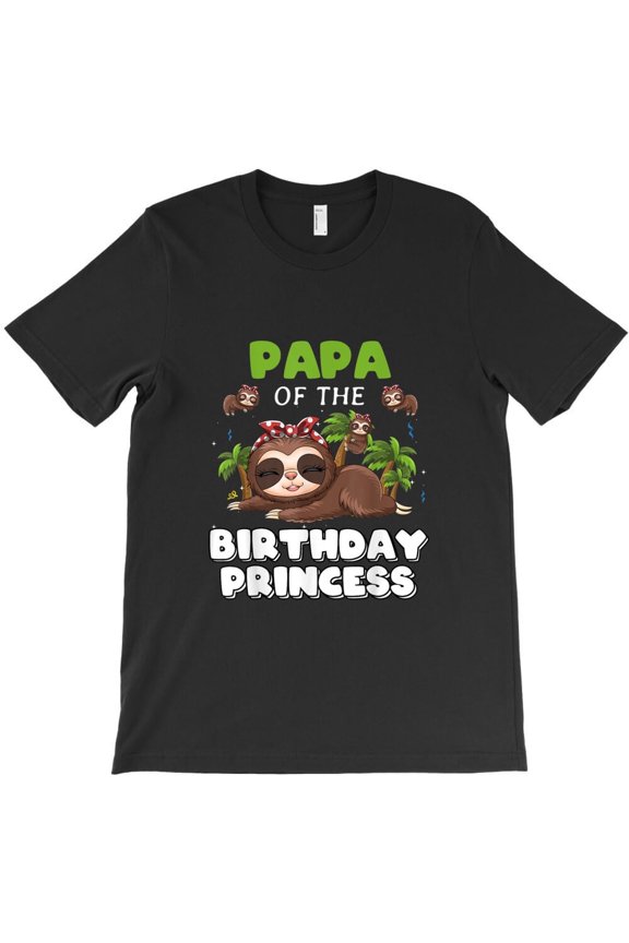 Papa Of The Birthday Girl Funny Sloth Girl Party Family Matching H45253 Unisex T-Shirt, Up to 5XL Available