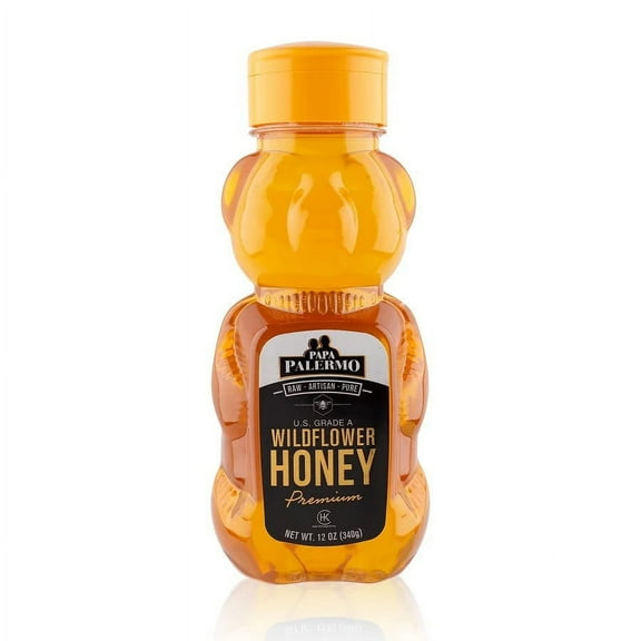 Papa Palermo Blossom Honey, All-Natural, Gourmet, No Additives, No Preservatives - 12 oz
