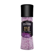 Papa Palermo Grape Infused Violet Sea Salt Grinder, Kosher Sea Salt, All Natural, No Additives, 12 oz