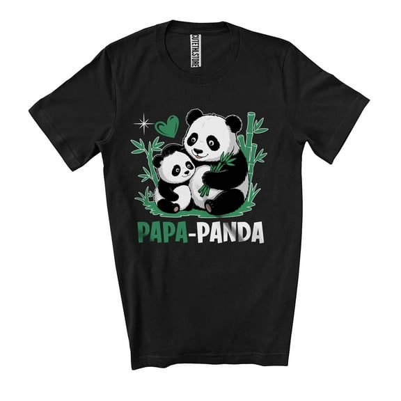 Papa-Panda; Adorable Father's Day Grandpa Proud Panda Animal; Family Group Unisex T-Shirt