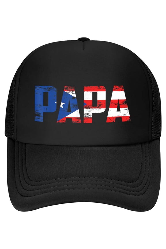 Papa Puerto Rico Flag Pride Fathers Day Puerto Rican Men Baseball Cap