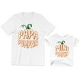 thumbnail image 1 of Papa Pumpkin Men's T-Shirt Graphic Tee Mini Pumpkin Kids Toddler Shirt Halloween Family Matching Daddy Daughter Son Outfits, 1 of 3