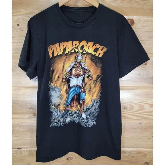 Papa Roach Band On Stage Black T-Shirt Cotton Unisex S-234XL