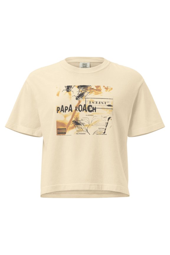 Papa Roach OG Infest Mineral Wash Womens Crop Top