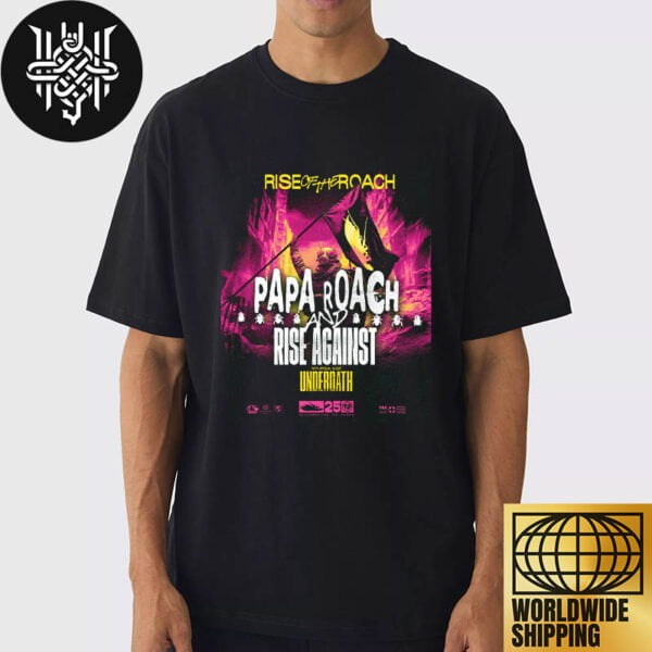 Papa Roach Rise Of The Roach USA Tour 2025 Artwork Unisex TShirt