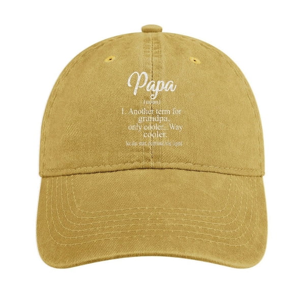 Papa Sand Colour Baseball Cap for Men Women, Adjustable Snapback Hats Cotton Hat