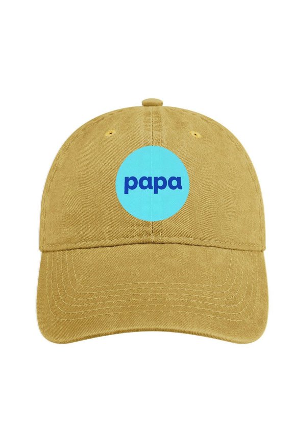 Papa Sand Colour Baseball Cap for Men Women, Adjustable Snapback Hats Cotton Hat