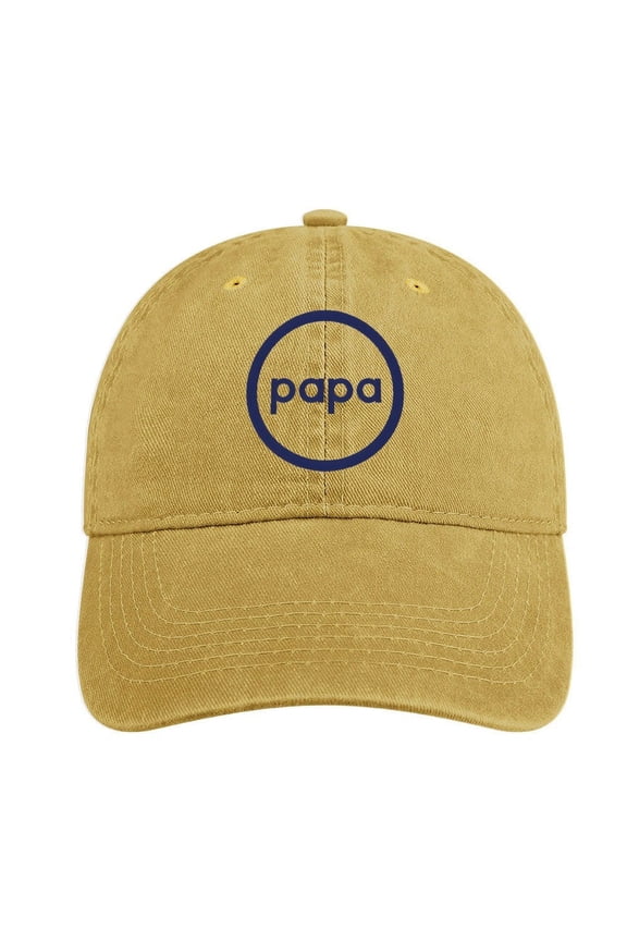 Papa Sand Colour Baseball Cap for Men Women, Adjustable Snapback Hats Cotton Hat