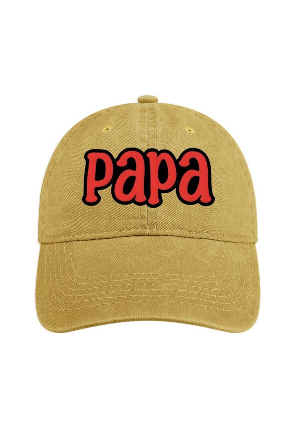 Papa Sand Colour Baseball Cap for Men Women, Adjustable Snapback Hats Cotton Hat