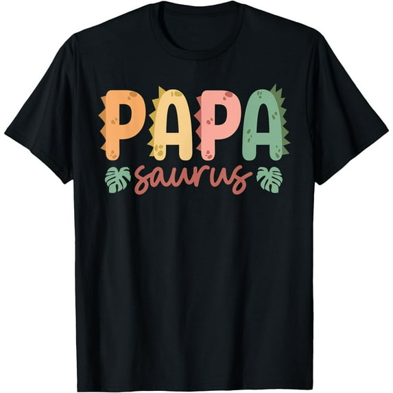 Papa Saurus Dad Dinosaur Birthday Family Matching Unisex T-Shirt for Men Women Kids