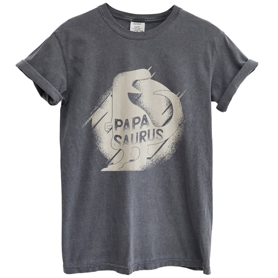 Papa Saurus Fun Graphic Tee T-Shirt for Women Men, Short Sleeve Summer Tops - Vintage Pepper