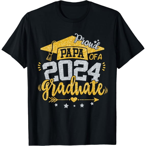 Papa Senior 2024 Proud Papa of a Class of 2024 Graduate T-Shirt