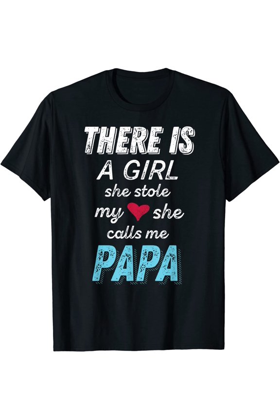 Papa Shirts from Granddaughter She Stole My Heart T-Shirt