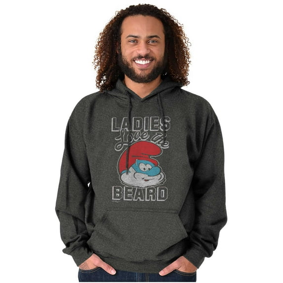 Papa Smurf Ladies Love the Beard Cool Hoodie Hooded Sweatshirt Men Brisco Brands S