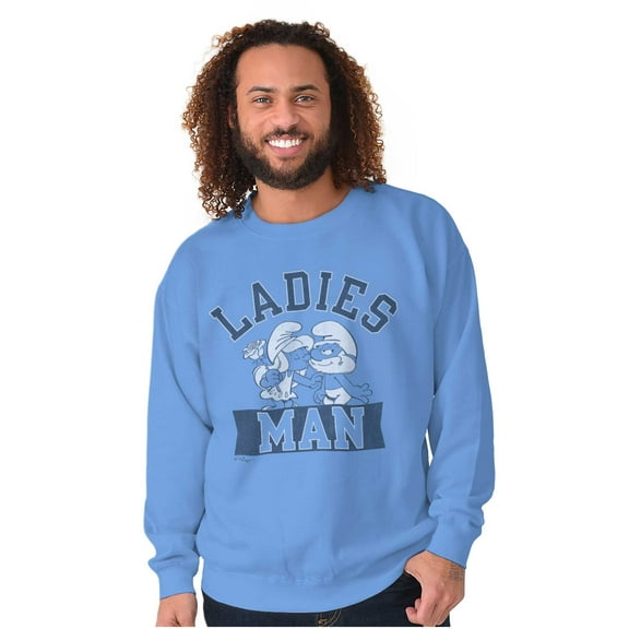 Papa Smurf Smurfette Ladies Man Swag Men's Crewneck Sweatshirt Brisco Brands L