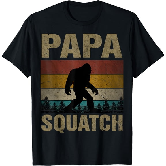 Papa Squatch Bigfoot Papa Sasquatch Yeti Family T-Shirt