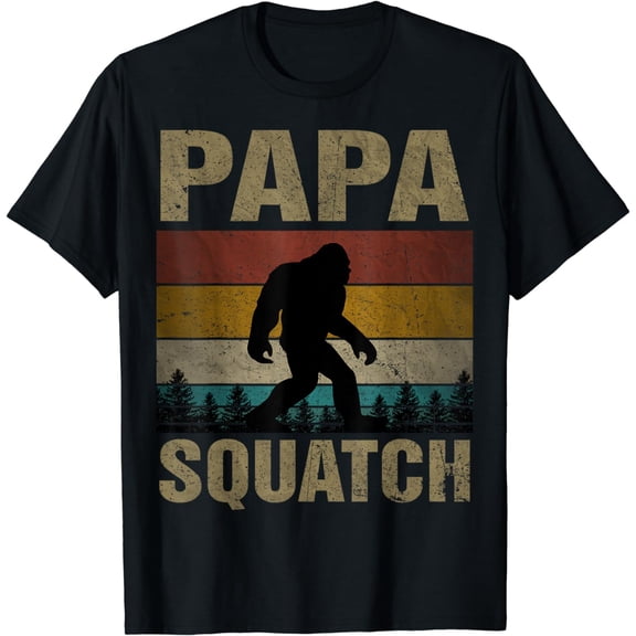 Papa Squatch Bigfoot Papa Sasquatch Yeti Family T-Shirt