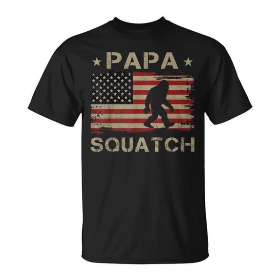 Papa Squatch Bigfoot Sasquatch Papasquatch Fathers Day Men TShirt