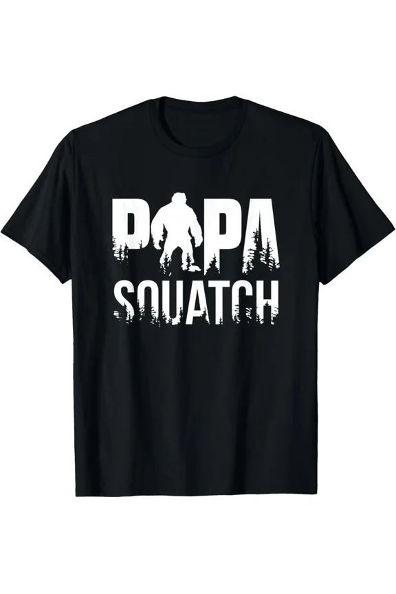 Papa Squatch Gifts For Dad Big Foot Father's Day Gift Unisex T-Shirt, up to Size 5XL