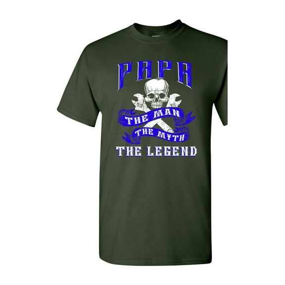 Papa The Man The Myth The Legend Father Dad Funny DT Adult T-Shirt Tee