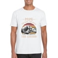 thumbnail image 1 of Papa The Man The Myth The Legend Funny Fathers Day Gift T-Shirt, for men & women, up to size 5XL, 1 of 3