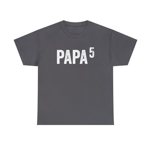 Papa To The 5th Power - Funny Pregnancy Announcement Shirt For Dad - ID: P5