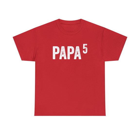 Papa To The 5th Power - Funny Pregnancy Announcement Shirt For Dad - ID: P5