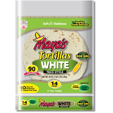 Papa Tortilla White Flour 8" Taco Style Tortillas, 14 Ct.