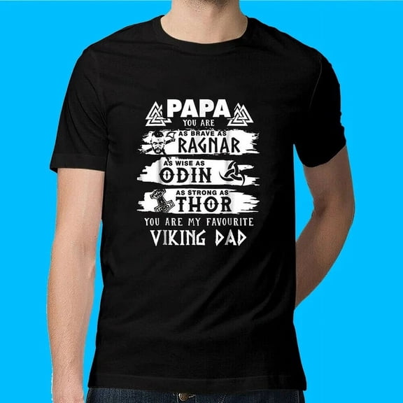 Papa Viking Dad Men Summer Father Day Classic Tee MFast Shipping