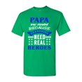 thumbnail image 1 of Papa Was Created Because Grandkids Need Real Heroes Funny DT Adult T-Shirt Tee, 1 of 2