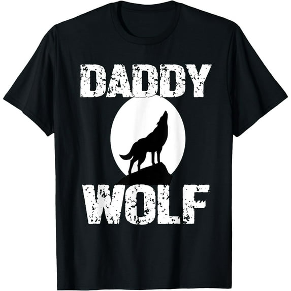 Papa Wolf Mommy Wolf Matching Family Tribe Wolves Moon Father Mother Unisex T-Shirt for Men Women Kids Toddler