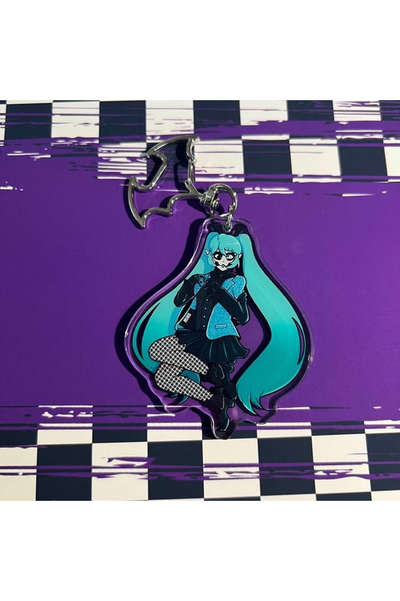 Papa X Miku Keychain Ghost Inspired 3.5 inch (1 keychain)
