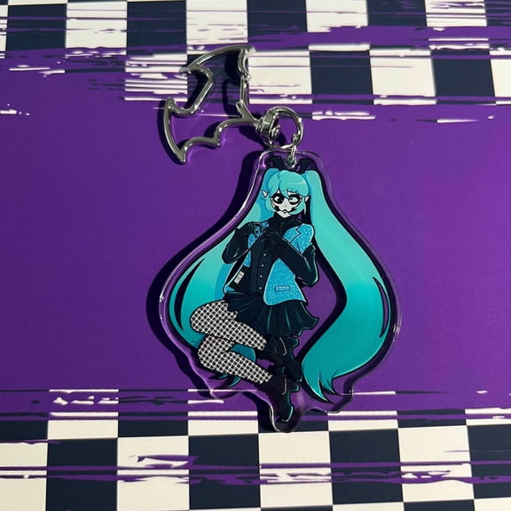 Papa X Miku Keychain Ghost Inspired 3.5 inch (1 keychain)