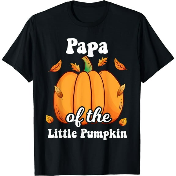 Papa of the Little Pumpkin Thanksgiving Baby Shower Reveal T-Shirt