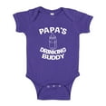 thumbnail image 1 of Papa's Drinking Buddy Baby Bodysuit One Piece 18 mo Purple, 1 of 3